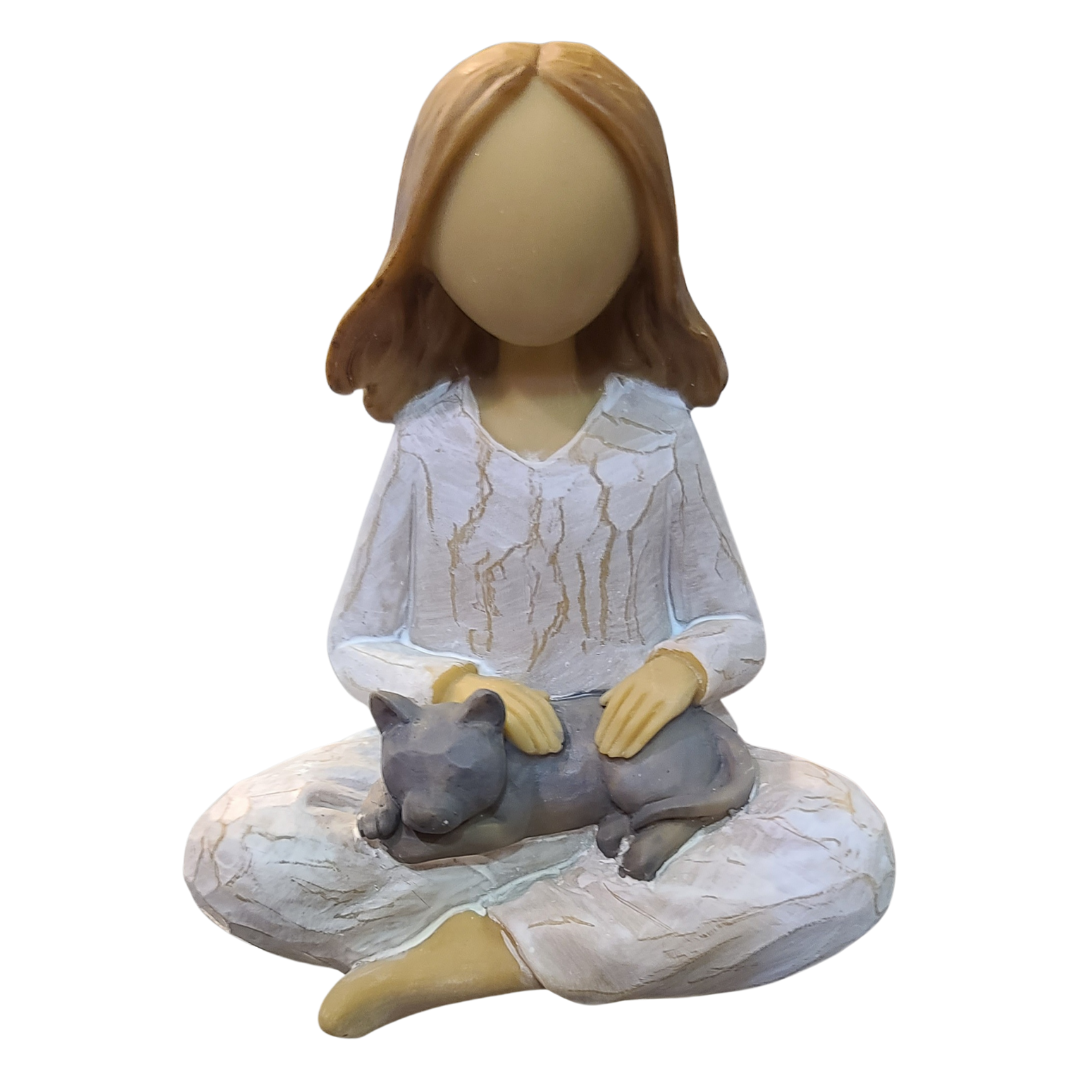 Willow Tree Replica Girl With Cat